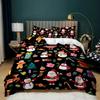 Christmas Soft Duvet Cover Carton Mery Chirstmas Santa Claus Elk Comfortable Quilt Cover Gren for Children Adult Peoples Holiday Gifts Bedrom Decor