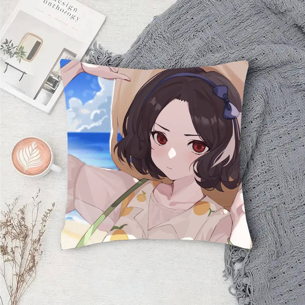 Tomo Ebizuka Anime Pillow Case Fashion Square Pillowcase Bedroom Sofa Room Ins Decoration Leisure