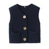 Kaslead New Arrival Women's Clothing Fashion Style Fashion Minimalist Sleeveless Short Knitted Vest