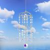 Natural Marbler Moon Crystal Wind Chime With Handcrafted Style For Home Decor