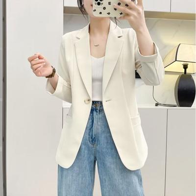 Plus Size Women Blazers Jackets Work Office Lady Fashion Suit Thin Slim Single Breasted Business Female Blazer Coats Formal M-7XL