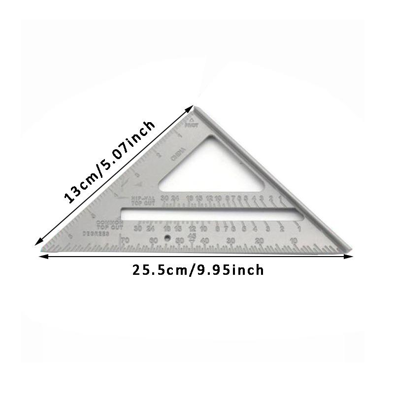 Dreieckregel 90 Grad Verdickungswinkelregel Aluminiumlegierung Zimmermann Messwinkel Lineal Anrisswerkzeug Messwerkzeug
