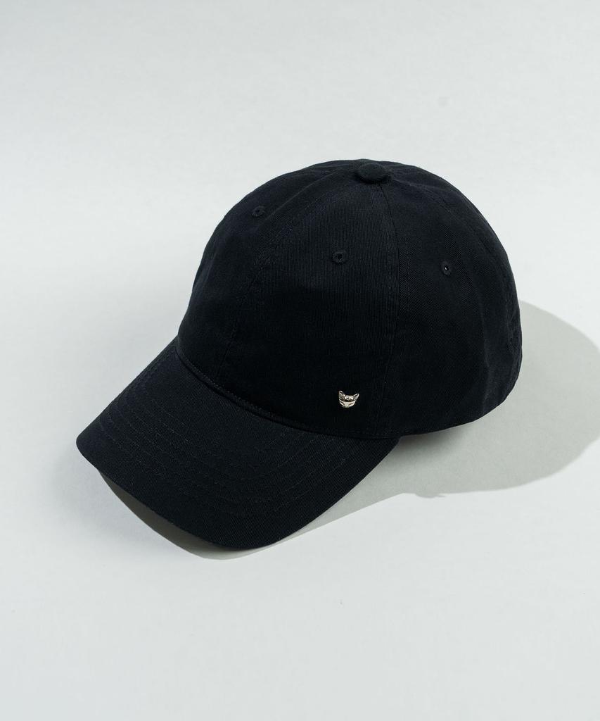 DOLIGRAM Basic Cat Rivet Washed Cap Black