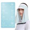 UPF50+ Bucket Cap Neck Cover Scarves Mask New Ice Silk Scarf  Summer