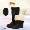 Waterproof Men's Rain Boots Cotton Lightweight Anti Slip Women's Boots EVA Thickened Plush Men Fishing Shoes Outdoor Snow Boots