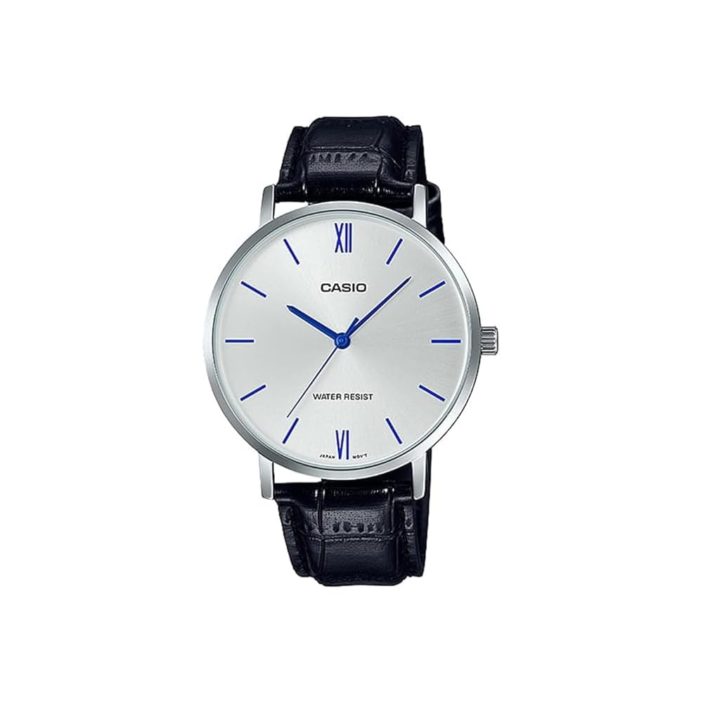 Casio MTP-VT01L Series Quartz Men s Watch Silver Black Dial with Original Box