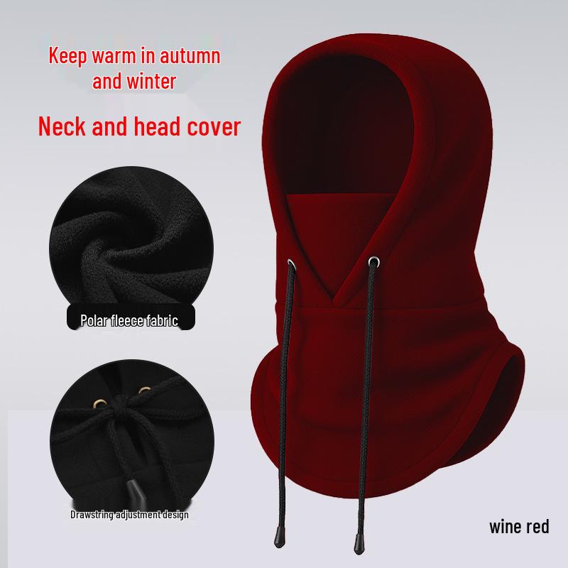 Adjustable Winter Fleece Ski Mask & Neck Warmer Pullover Hat