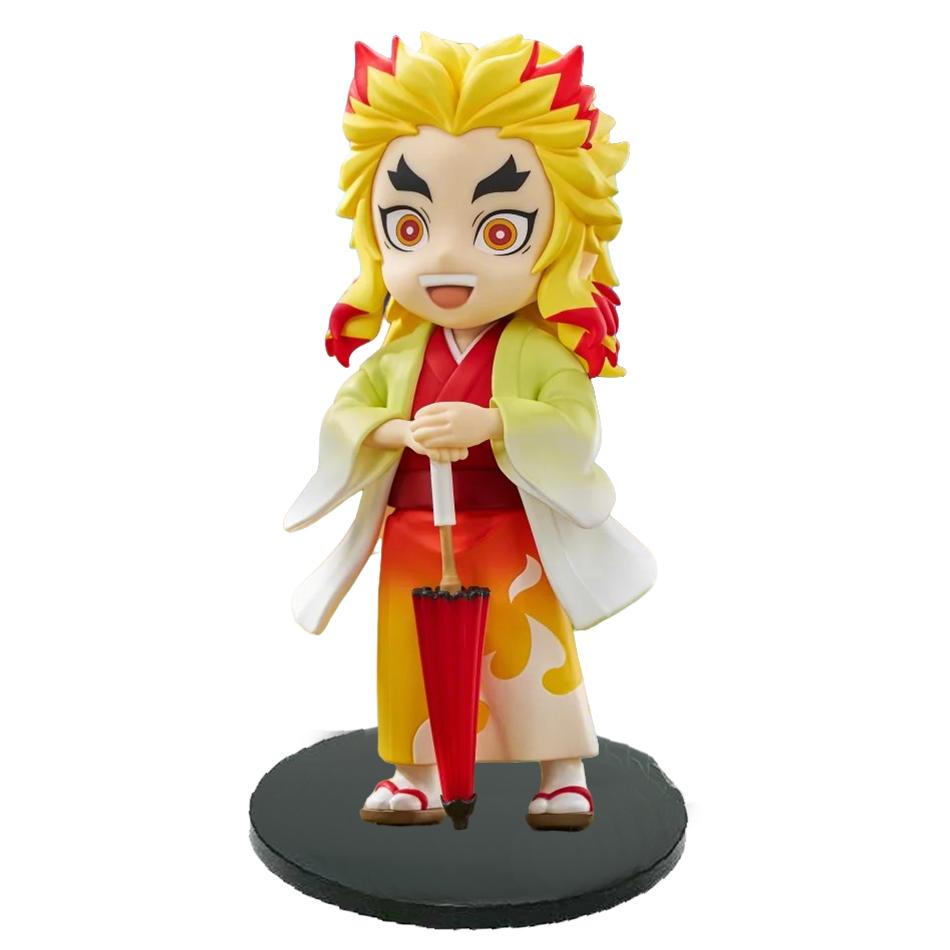 New Demon Slayer Plum Rain Season Blind Box Q Version Figures Umbrella Scene PVC Collectible Model Toy Gift for Anime Fans