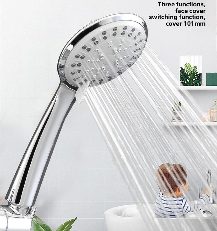 Portable High-Pressure Bathroom Shower Head with 3 Modes ABS Finish Hand Shower Accessory for Shower Room