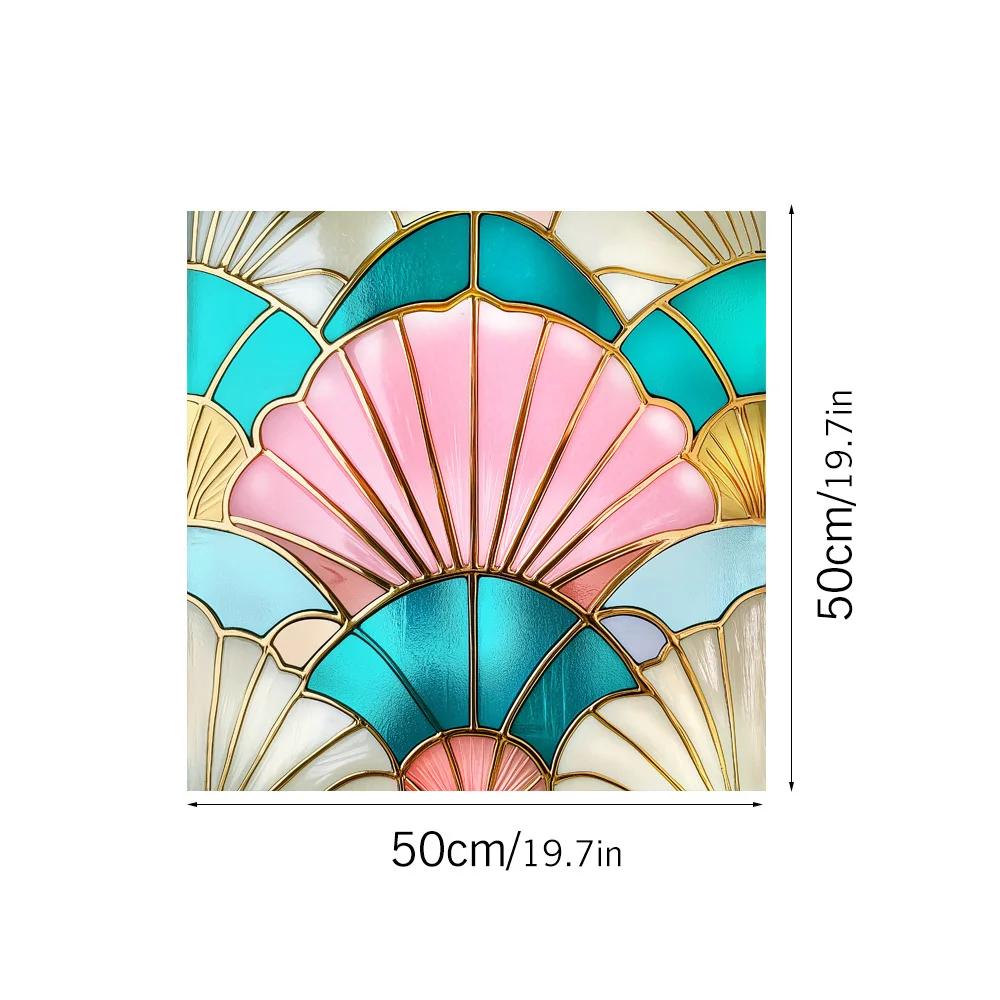 

Sun Catcher Rainbow Window Privacy Film Decorative Blocking Glass Clings Stickers Static Cling Colorful Decals for Home Door 50-50CM