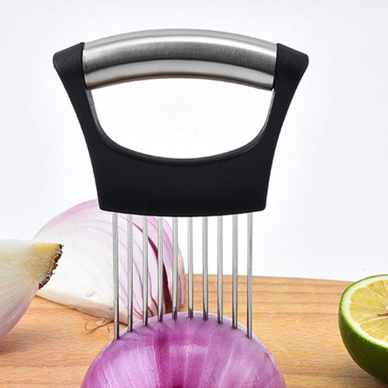 Helpful Onion Holder Good Toughness Comfortable Grip Convenient Durable Guide Slicing Cutter Cooking