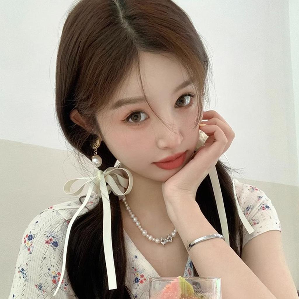 Princess Balletcore Bow Hair Tie Bowknot Ponytail Holder Enchanting Y2K Style Bowknot Hair Tie Hair Rope
