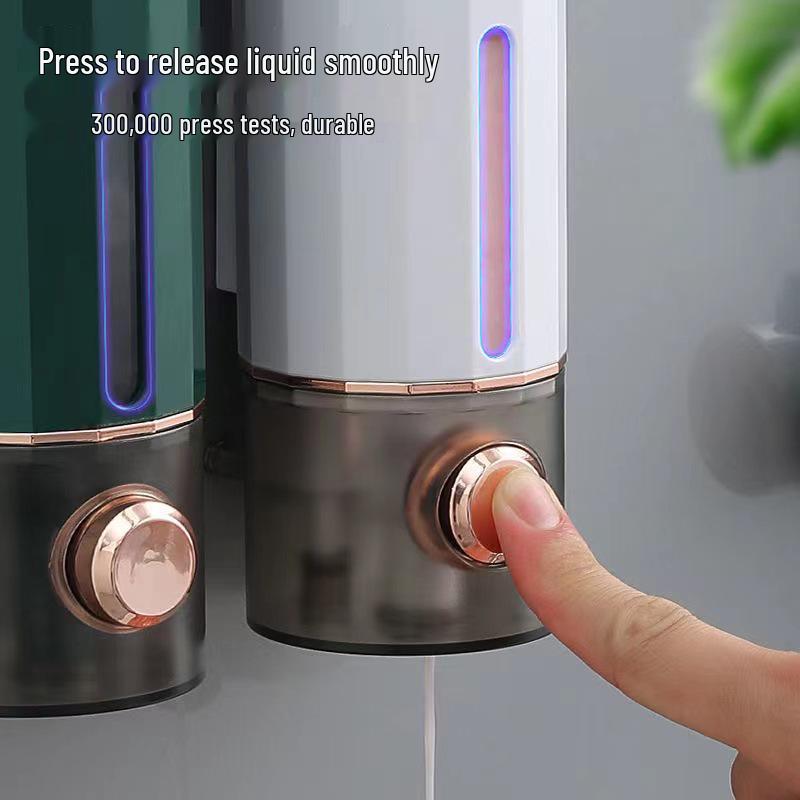 Punch-Free Wall-Mounted Bathroom Dispenser for Soap, Hand Sanitizer & Shampoo