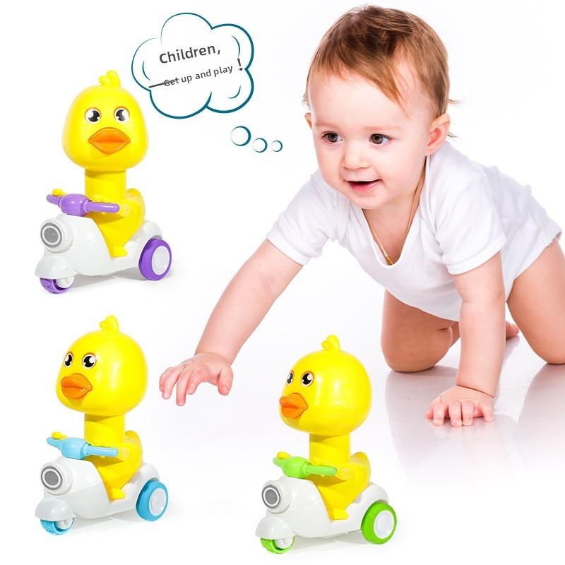 Plastic Pushback Kids Toy Car With Cartoon Duck Design For Developing Motor Skills And Parentchild Play