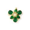 1 Piece Brass & Glass Flower Connectors Charms Pendants 18K Gold Plated Clear Cubic Zirconia For DIY Necklace Making 23mm x 23mm