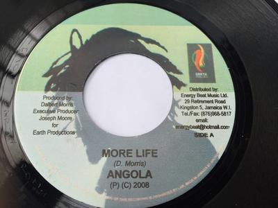 7palcová deska ANGOLA - More Life NONE Earth Music 2008 Jamajka Reggae, Ska & Dub Použitá
