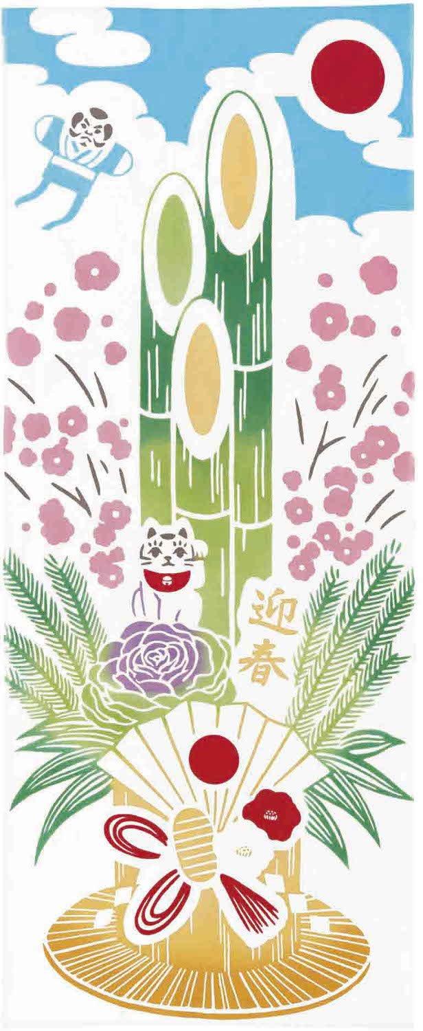 

Кенэма Тэнугуи Окрашенный Новый Кадомацу 35 x 90 см Года (Новогодний кадомацу) Прибл.