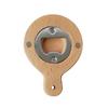 Solid Wood Bottle Opener with Handle Round Refrigerator Magnets Ergonomic Grip Beer Opener for Home Commercial Use