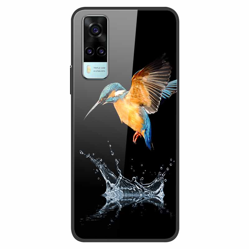 Luxury Cover Case for vivo Y53S 4G Tempered Glass Cover for Vivo Y31 VivoY31 2021 Y51 2020 Phone Case for Vivo V2036 Y53S Coque