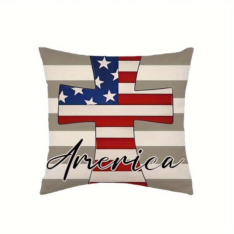 

Милый патриотический узор Элементы Домашний декор Наволочка Гостиная Диван Полиэстер Наволочка на подушку с молнией 66x66cm красный