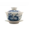 Premium Weißes Porzellan Gaiwan Set 160ml - Blau & Weiß Keramik Gongfu Teeschale, Sancai Gedeckter Becher, Chinesische Teezeremonie