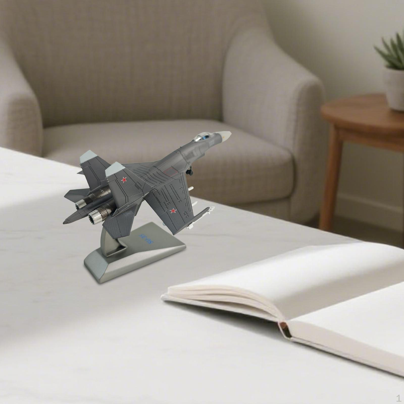 

Модель истребителя СУ-35 в масштабе 1/100, подарок для взрослых, 1 100 масштаб, симулированный самолет с подставкой