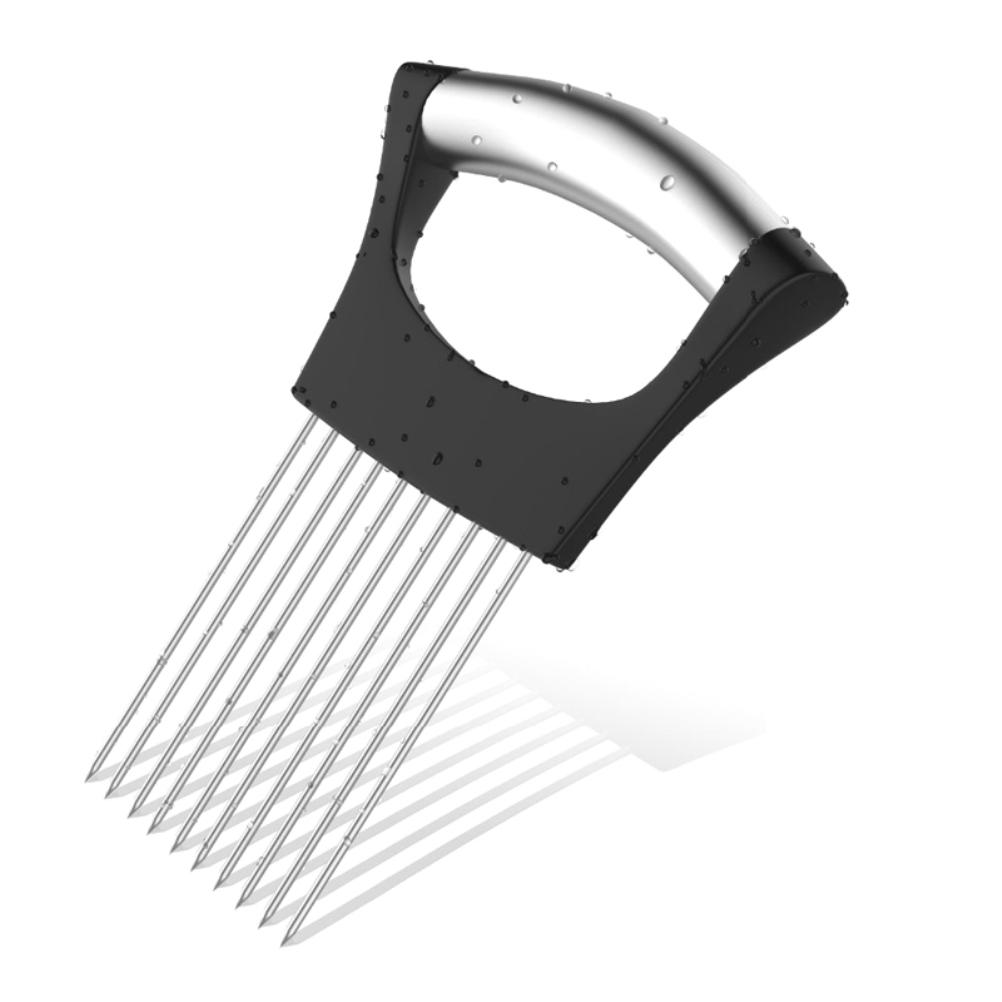 Stainless Steel Onion Holder Slicer Pin Kitchen Tool
