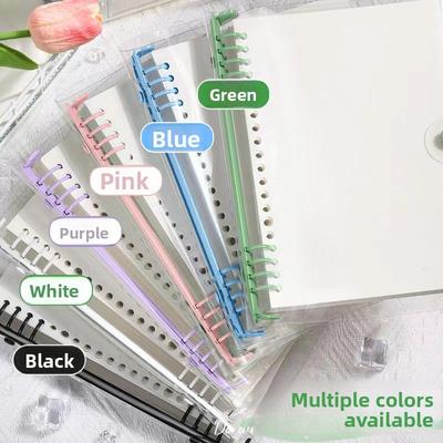 Caderno Espiral 120 Páginas A5 Caderno de Espiral Destacável Folhas Soltas Capa Impermeável de PVC Caderno Simples para Estudantes Material Escolar