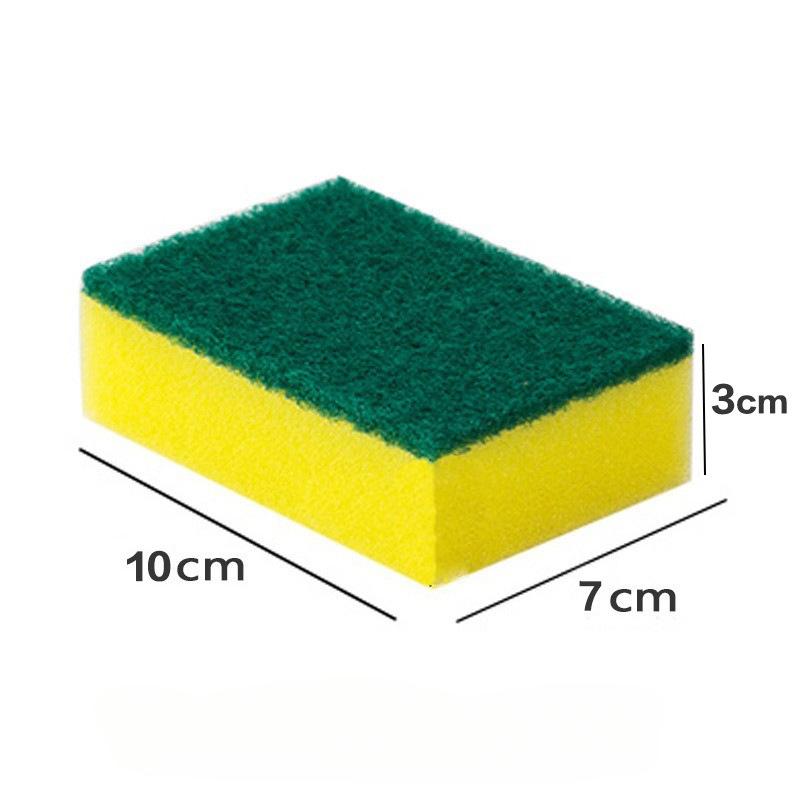 5 pcs Double-Side Cleaning Sponges Kitchen Scouring Pads Dish Washing Cloths