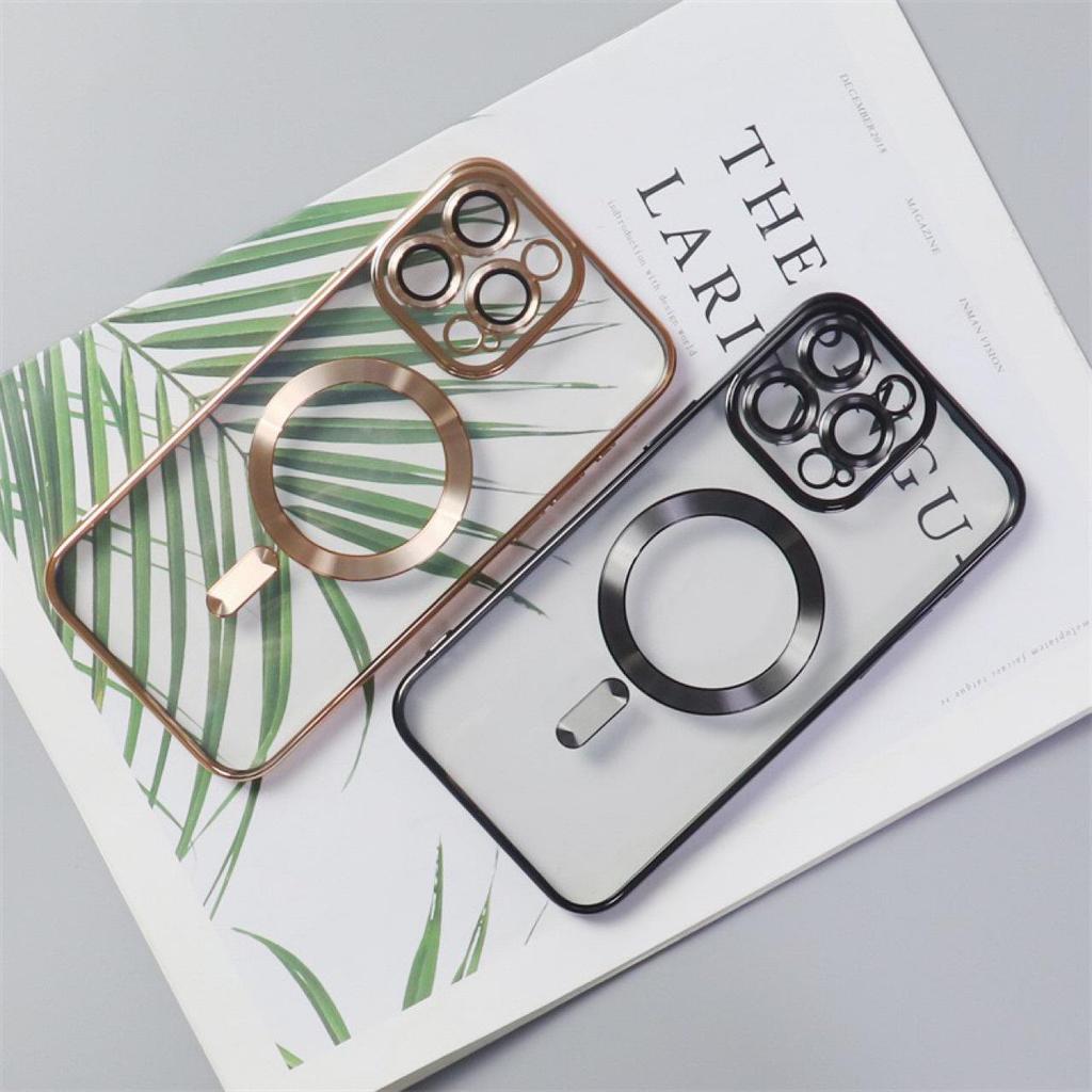 Electroplated Magnetic Case with Built-in Lens Film for iPhone 17 Pro Max