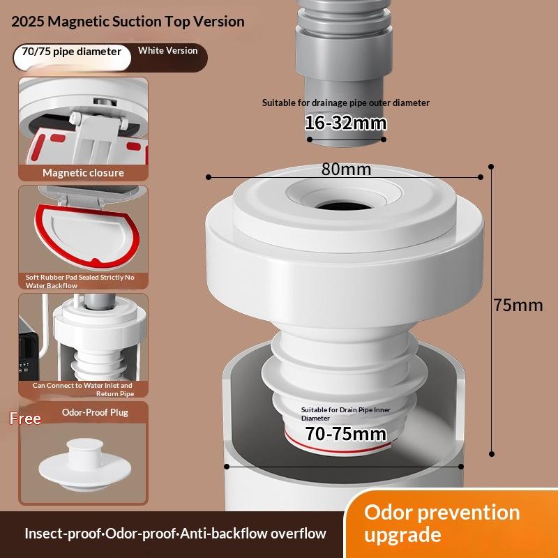 Кільце-ущільнювач каналізаційного отвору для ванної кімнати, проти запаху, герметичне, заглушка для каналізаційної труби кухонної мийки, з'єднувач-заглушка для підлогового зливу пральної машини, 1 шт.