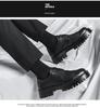 Men's Thick Sole Lace-Up Brogue Leather Shoes - Spring/Autumn Casual Height-Boosting Low-Tops for Teens