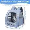 AIMOONSA Sac à Dos Transport pour Chat 35x35x25 cm - Imperméable, Résistant, Dos Transparent, Bretelles Rembourrées - Bleu