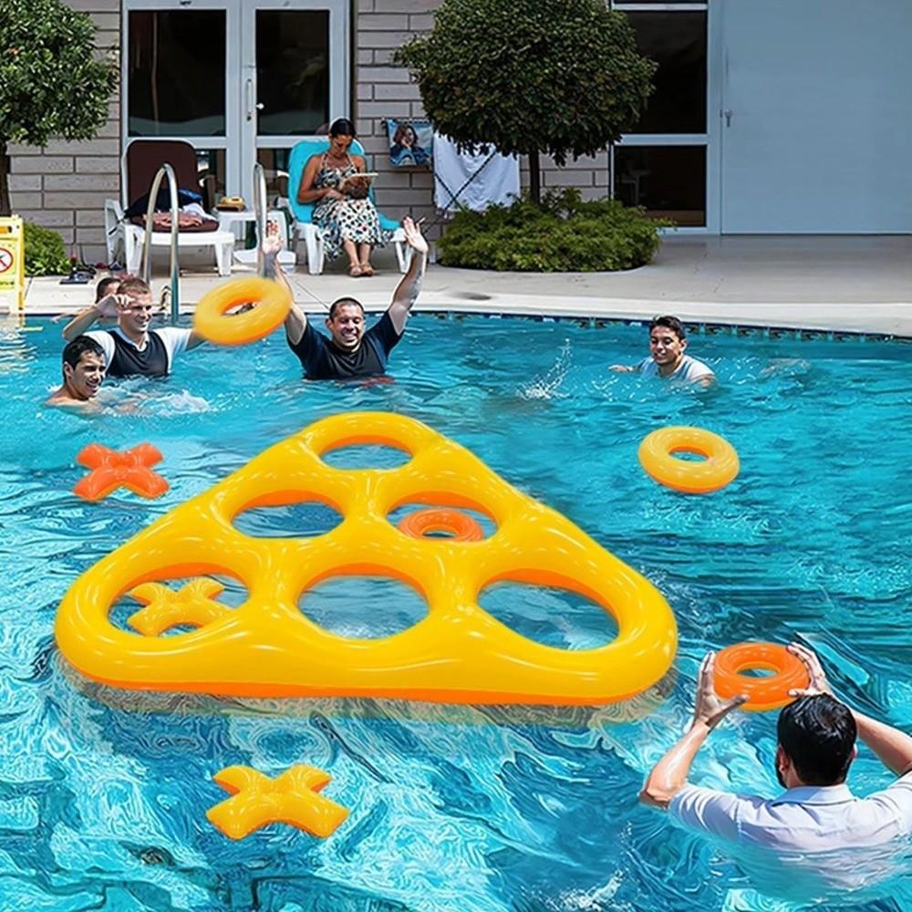Hexagonal Shape Inflatable Ring Toss Toy Triangle Shape Water Games  Family Activities