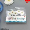 Retro Colorful Print Birthday Candle with Colored Flame for Cake Decoration