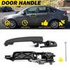 Front Left Driver Side Door Handle and Bracket Fit 2008-2011 Ford Focus Black US
