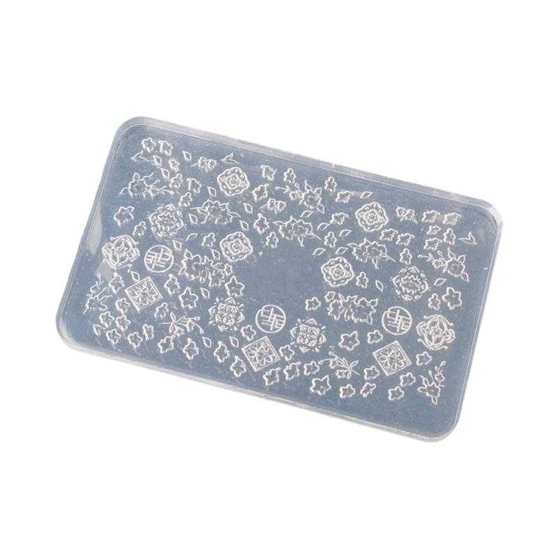Nails Art Moulds Silicone Template Nails Designing Tool Flower Theme Silicone Handmade Molds for Manicure Creation