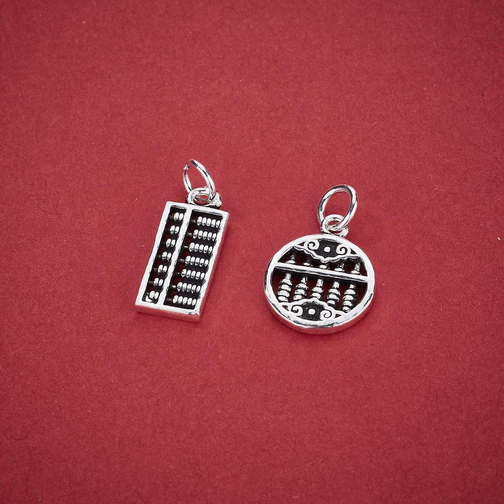 S925 Sterling Silver Ruyi Abacus Bead Charm for DIY Bracelet/Necklace