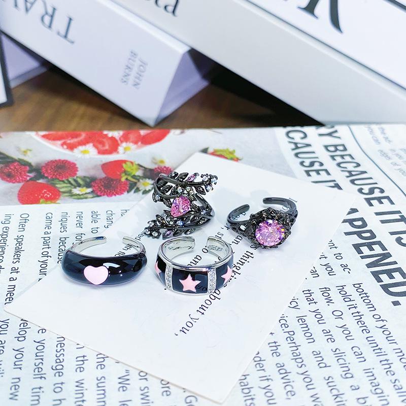 Vintage Halloween Spider Crow Open Ring - Trendy Punk Stacking Finger Ring for Women