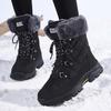Women's Padded Thickened Warm Hiking Mountaineering Thick Soles Comfortable Waterproof Non-slip Sports and Leisure Snow Boots Cotton Shoes