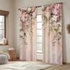 2Pcs Pink flower wall Print Curtains,suitable for Bedroom,living Room,home Decor,living Room Curtains Set Window Curtain