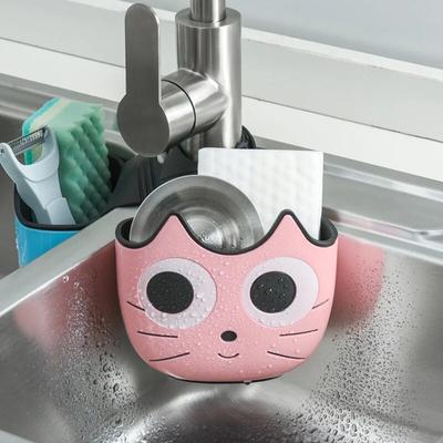 1Pc Cartoon Cat Creative Sink Drainage Bag Kitchen Storage And Hanging Basket Storage And Drainage Rack Hanging Bag