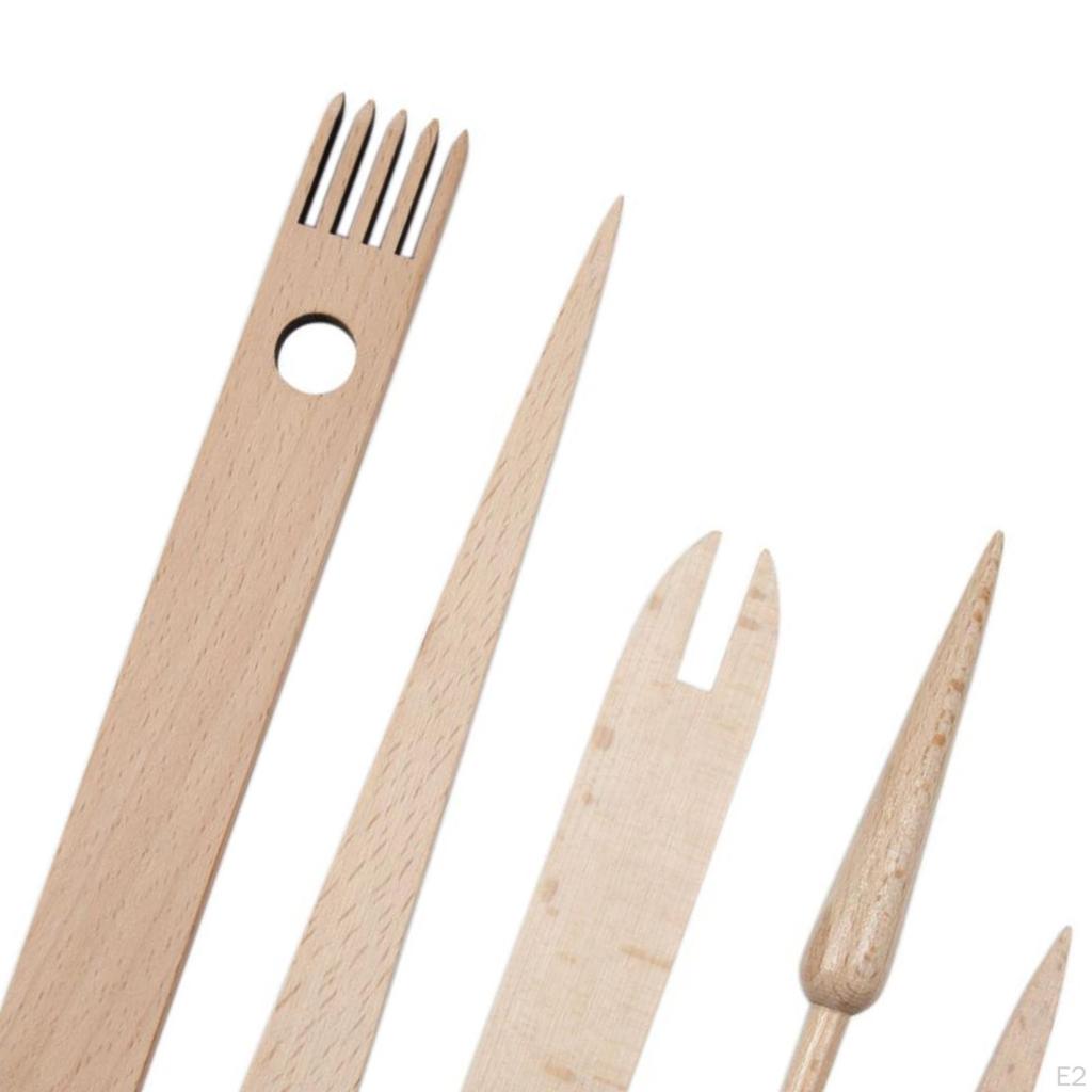 5 pieces/6 pieces Crochet Hooks Set, Wooden Bamboo Knitting for Sweater Hat