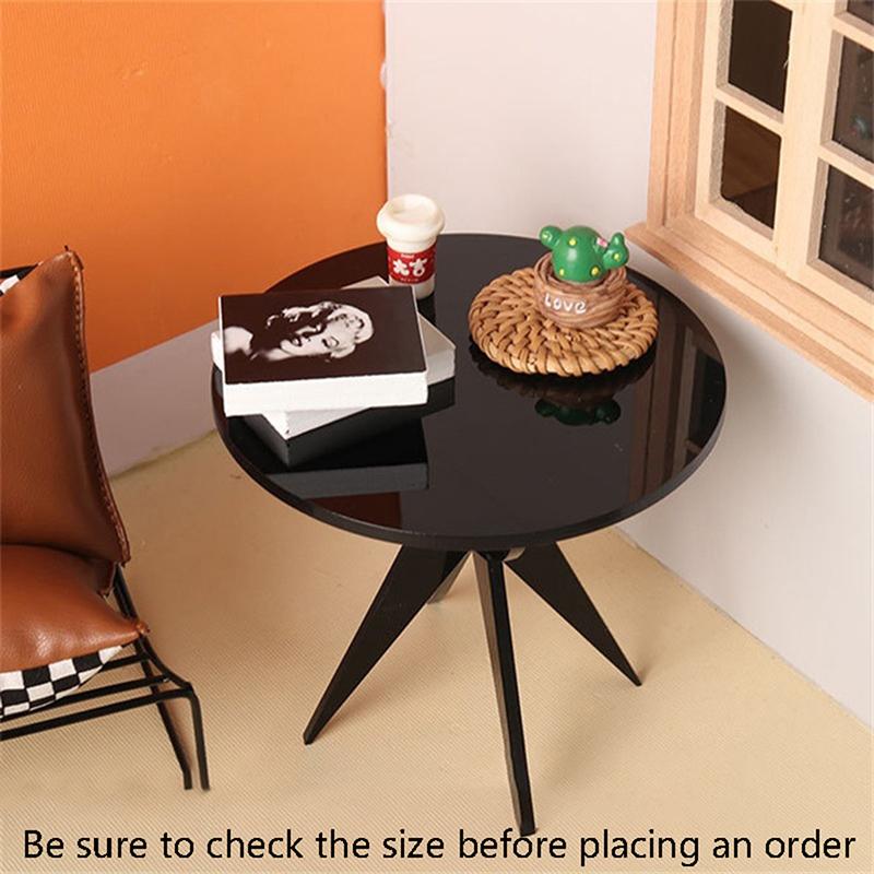 1:12 Puppenhaus Miniatur Runder Tisch Tee-/Kaffeetisch Beistelltisch Möbel Dekor