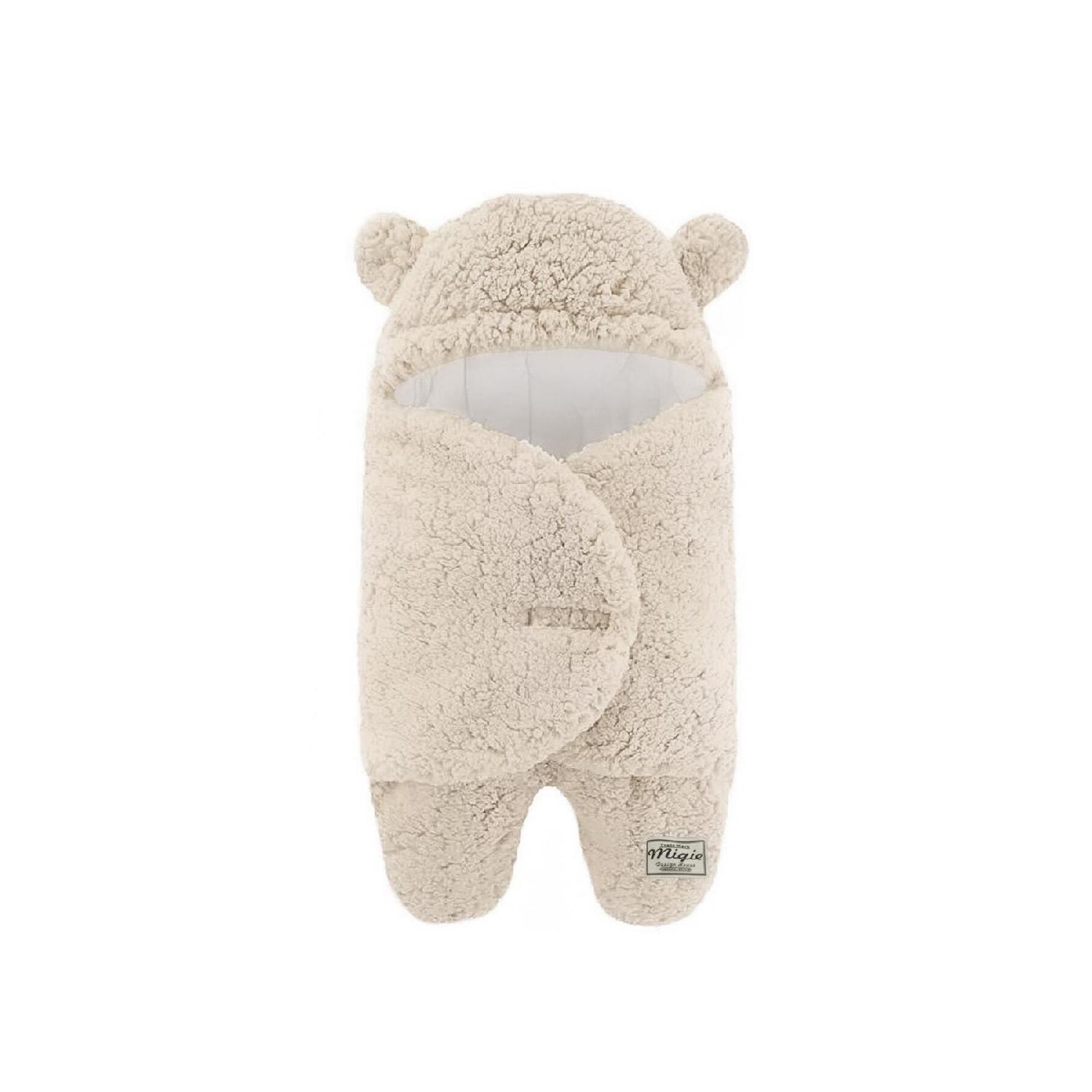 

Baby Blanket 0-4 Months Baby Outer Swaddle Sleeping Bag Curly Wellsoft Plush Beige