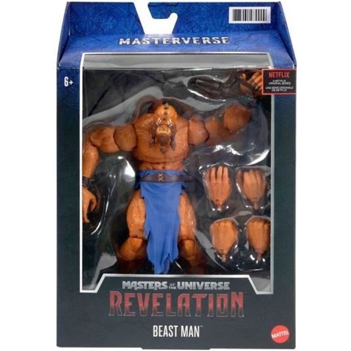 Figurine - Mattel - Beast Man - 18 cm - Inspirée de Les Maîtres de l'Univers - Mixte