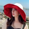 UV Protection Sunscreen Sun Hat Solid Color Hiking Bucket Hat Fashion Women Fisherman Hat  Ladies