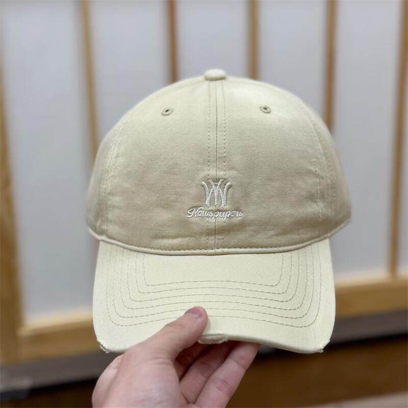 Frühling und Sommer Gewaschene Nische Buchstabe Weiches Oberteil Baseballkappe Damen Einfach Amerikanische Straßenkappe Herren