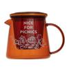 maebata Winnie the Pooh Glass Pot Heat Resistant Glass Heat Resistant Dishwasher Microwave Safe 600ml Disney 52824 D-WP33