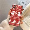 Retro Patterned Red Festive Phone Case For IPhone 17 Air 16 15 14 13 Pro Max 11 12 Black Silicone Cover